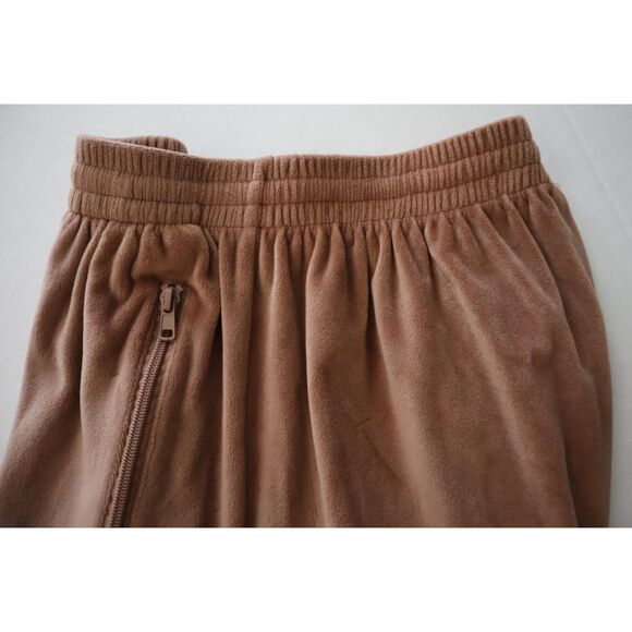 SKIMS Women's Sz Small Sienna Brown/Tan Velour Wide Leg Track Pants - Picture 7 of 9